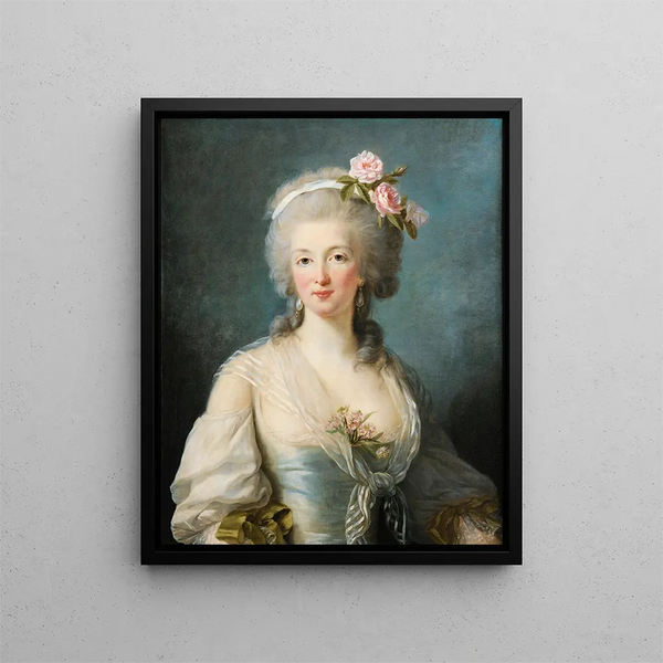 Portrait of a lady said portrait of Jeanne de Valois Comtesse de la Motte - Elisabeth Louise Vigée Le Brun — kehystetty taideteos seinällä