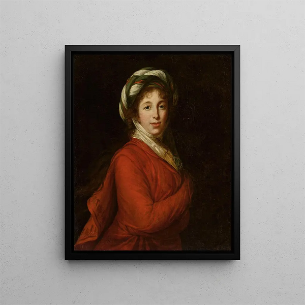 Portrait d'une femme au turban - Elisabeth Louise Vigée Le Brun — kehystetty taideteos seinällä