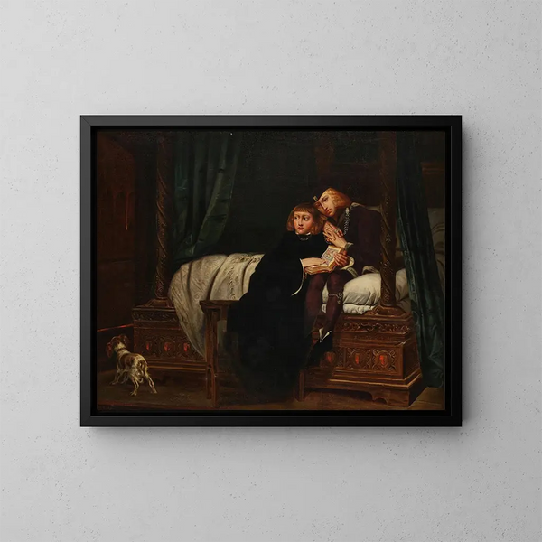 Le prince de Galles Edward et le duc d'York Richard dans la tour de Londres - Elizabeth Jane Gardner Bouguereau — kehystetty taideteos seinällä