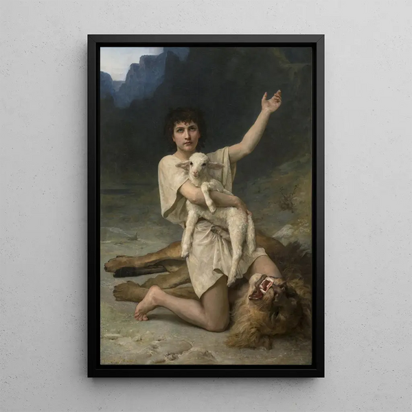 Le Berger David - Elizabeth Jane Gardner Bouguereau — kehystetty taideteos seinällä