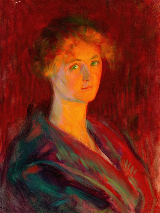 Nainen tulen loisteessa - Ellen Day Hale — näkymä teoksesta