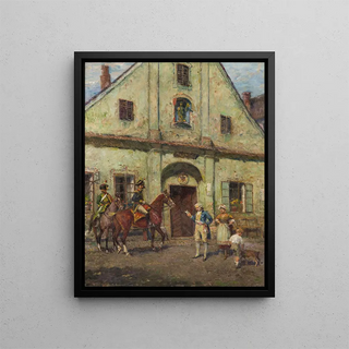 Emanuel BachrachBare - In front of the Town Hall in Oderberg.webp