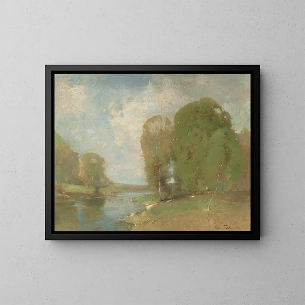 Prairie de la Fontaine - Emil Carlsen — kehystetty taideteos seinällä