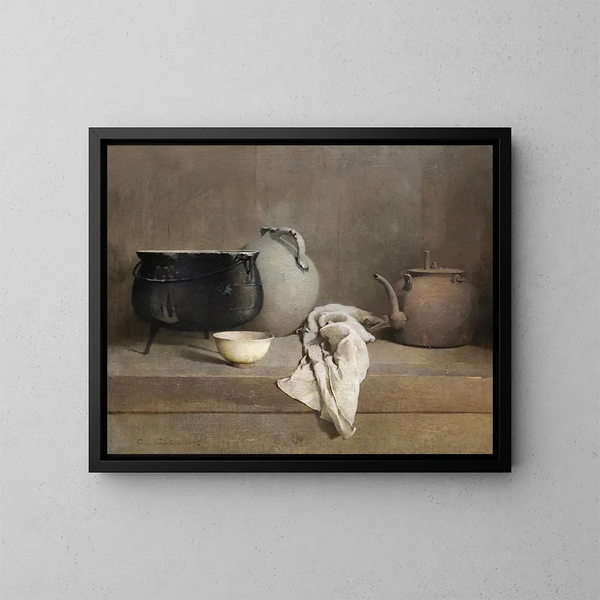 Study in Grey - Emil Carlsen — kehystetty taideteos seinällä