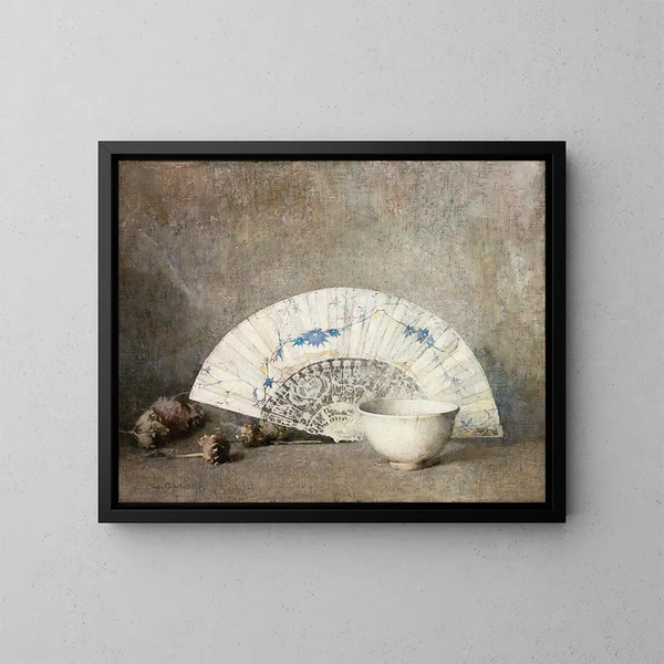 L Éventail - Emil Carlsen — kehystetty taideteos seinällä