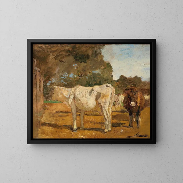 Vaches - Emil Jakob Schindler — kehystetty taideteos seinällä