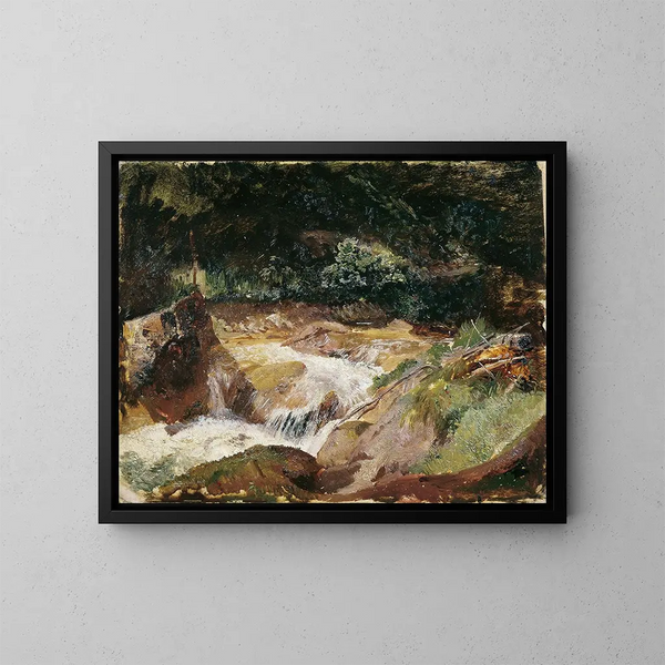 Ruisseau de montagne à Ramsau - Emil Jakob Schindler — kehystetty taideteos seinällä