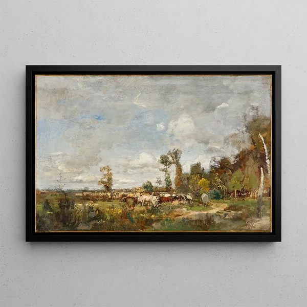 Emil Jakob Schindler - Weidendes Vieh in Holland.webp