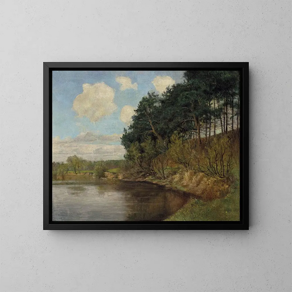 Lac de la vue près de Berlin - Emil Orlik — kehystetty taideteos seinällä