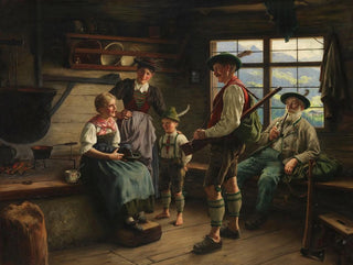 Emil Rau - Rast des Jgers auf der Alm.webp