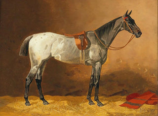Emil Volkers - Gesatteltes Reitpferd.webp