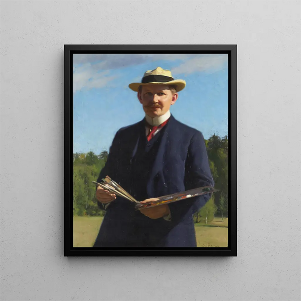Autoportrait - Emil Stermann — kehystetty taideteos seinällä