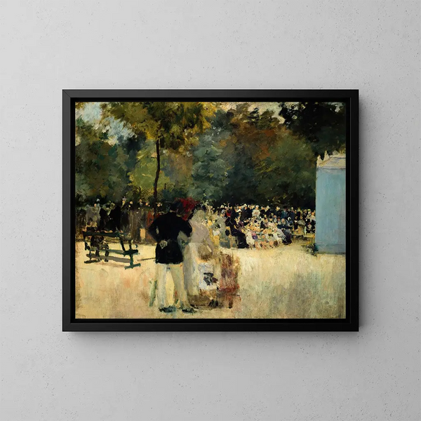 Le Guignol du jardin des Tuileries - Émile Antoine Guillier — kehystetty taideteos seinällä