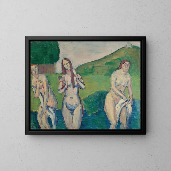 Baigneuses - Émile Bernard — kehystetty taideteos seinällä