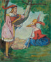 L'Écolière - Émile Bernard — näkymä teoksesta