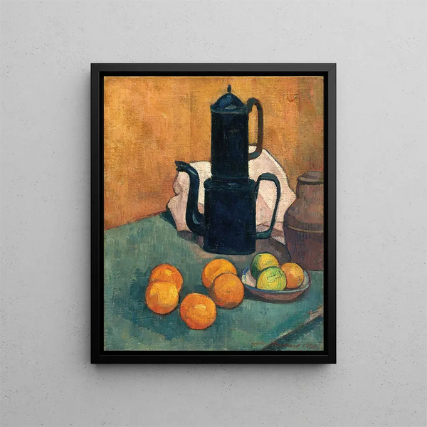 La cafetière bleue - Émile Bernard — kehystetty taideteos seinällä