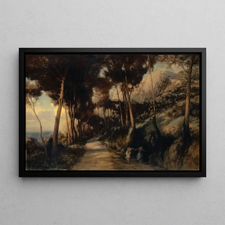 Emile Franois David - Landsape on Capri called the Route of Tiberius.webp