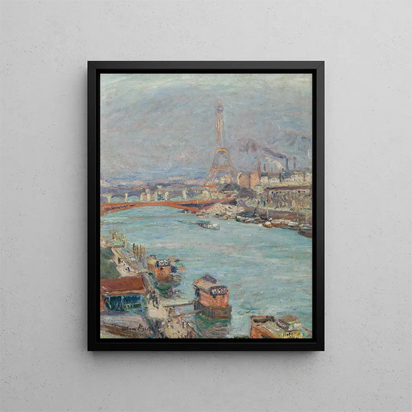 La Seine à Paris, la Tour Eiffel, le jour - Émile Othon Friesz — kehystetty taideteos seinällä