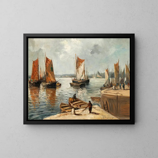 Port normand - Émile Othon Friesz — kehystetty taideteos seinällä