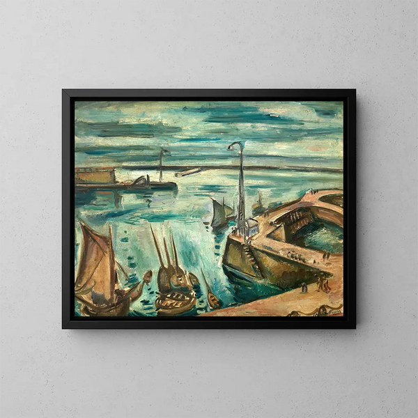 Le Port du Havre - Émile Othon Friesz — kehystetty taideteos seinällä