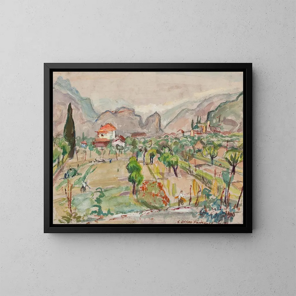 Vallée de la Meuse - Émile Othon Friesz — kehystetty taideteos seinällä