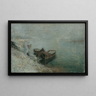 Emilie MedizPelik - Fischerboote am Donauufer.webp