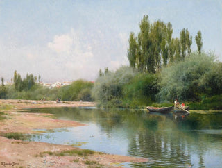 Guadalquivir-joella Sevillassa - Emilio Sánchez Perrier — näkymä teoksesta