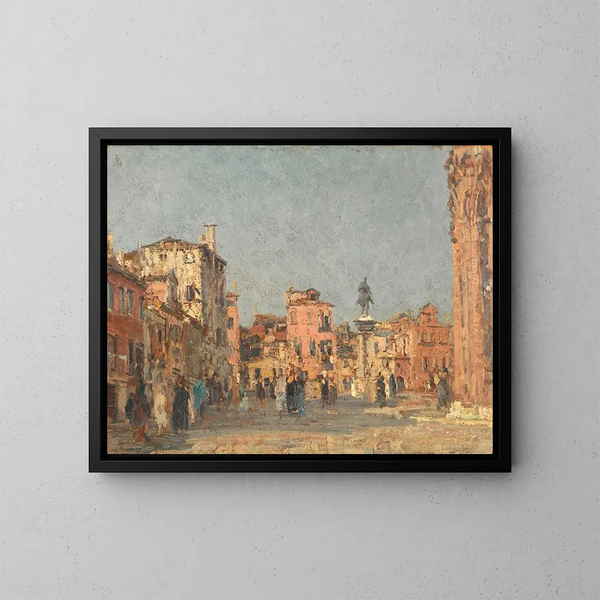 Place Saint-Jean à Venise - Emma Ciardi — kehystetty taideteos seinällä