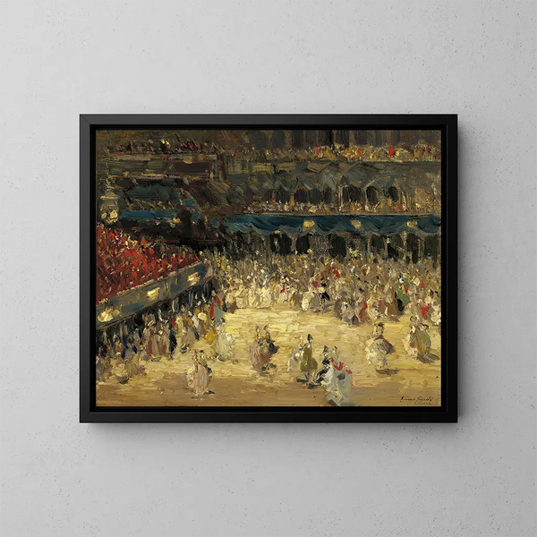 Le bal masqué à la place Saint-Marc à Venise - Emma Ciardi — kehystetty taideteos seinällä