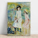 Maalauksen jäljennös Lasten maalaus meren rannalla, Guernsey - Pierre-Auguste Renoir