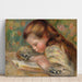 Maalauksen jäljennös Lasten lukemistaiteilijasta Pierre-Auguste Renoir