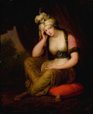 English School - Portrait of a Lady In Oriental Costume.webp