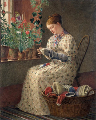 Enoch Wood Perry Jr - A Months Darning.webp