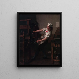 Enoch Wood Perry Jr - Young Franklin at the Press.webp