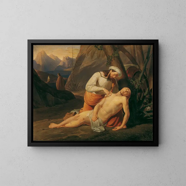 Le Bon Samaritain - Erasmus von Engert — kehystetty taideteos seinällä