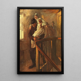 Erik Henningsen - Brandmand redder en gammel Dame.webp