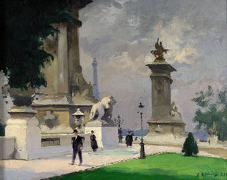 L'Entrée du Pont Alexandre III - Ernest Jules Renoux — näkymä teoksesta