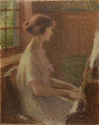Ernest Laurent - Jeune fille au piano Portrait de Mademoiselle Warnier.webp