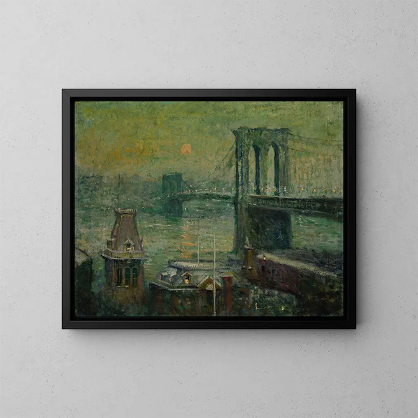 Pont de Brooklyn - Ernest Lawson — kehystetty taideteos seinällä