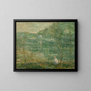 Au bord de la rivière - Ernest Lawson — kehystetty taideteos seinällä
