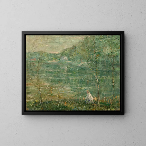 Au bord de la rivière - Ernest Lawson — kehystetty taideteos seinällä