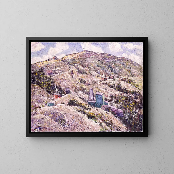 L kullanus taidekäsittely Cripple Creek - Ernest Lawson — kehystetty taideteos seinällä
