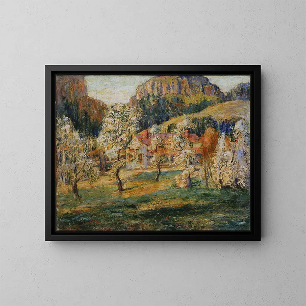 Mai dans les montagnes - Ernest Lawson — kehystetty taideteos seinällä