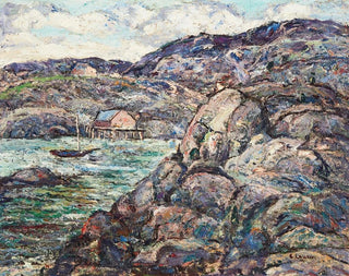 Côte rocheuse de la Nouvelle-Écosse - Ernest Lawson — näkymä teoksesta