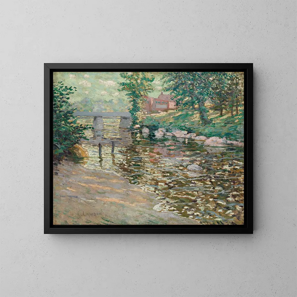 La rivière Bronx - Ernest Lawson — kehystetty taideteos seinällä