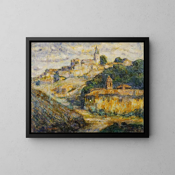 Auringonlasku Espanjassa - Ernest Lawson — kehystetty taideteos seinällä