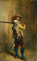 Ajan muskettisoturi Ludvig XIII:n ajalta - Ernest Meissonier — näkymä teoksesta