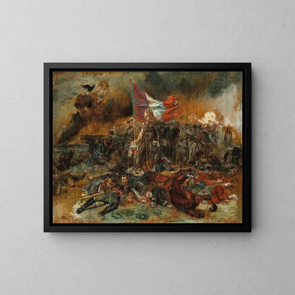 La Défense de Paris - Ernest Meissonier — kehystetty taideteos seinällä