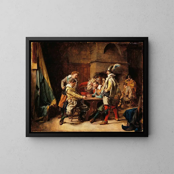 Le jeu perdu - Ernest Meissonier — kehystetty taideteos seinällä