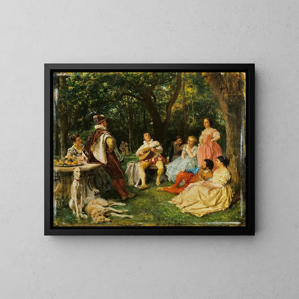 Le Récital - Ernest Meissonier — kehystetty taideteos seinällä